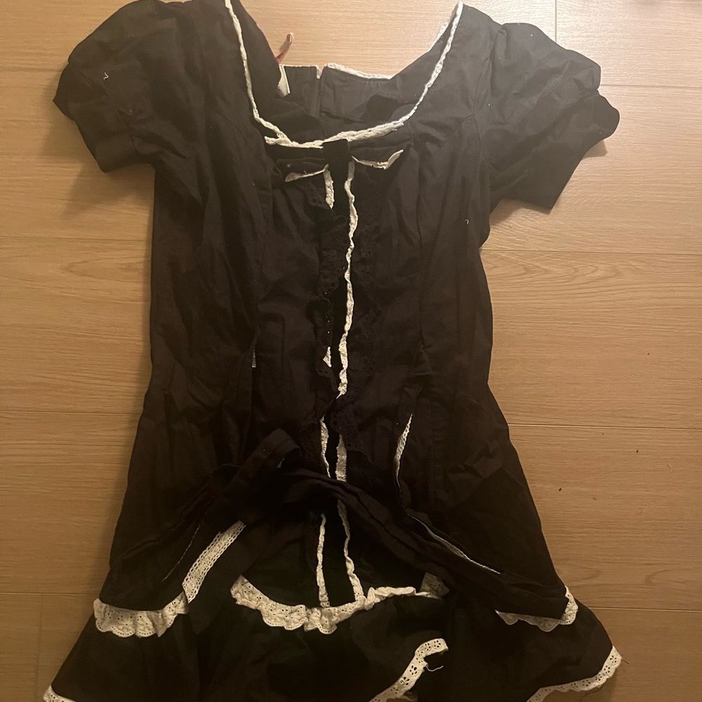 Morbid Threads Black and White Dress